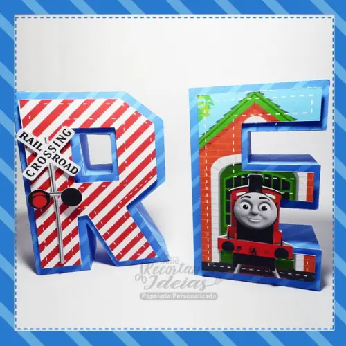 Letras 3D Thomas e seus Amigos