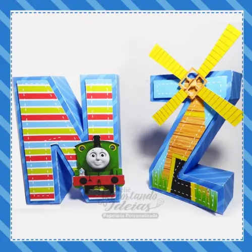 Letras 3D Thomas e seus Amigos