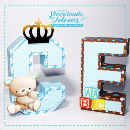 Letras 3d Ursinho