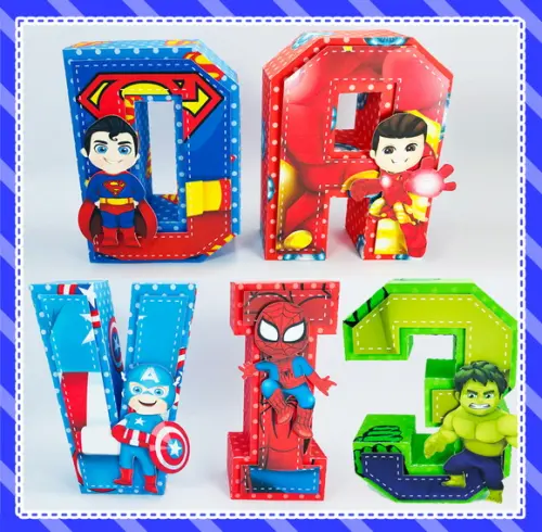 Letras 3d vingadores