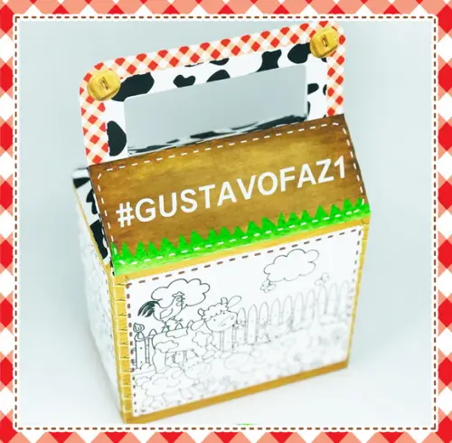maleta para colorir fazendinha com giz de - 10 unidades