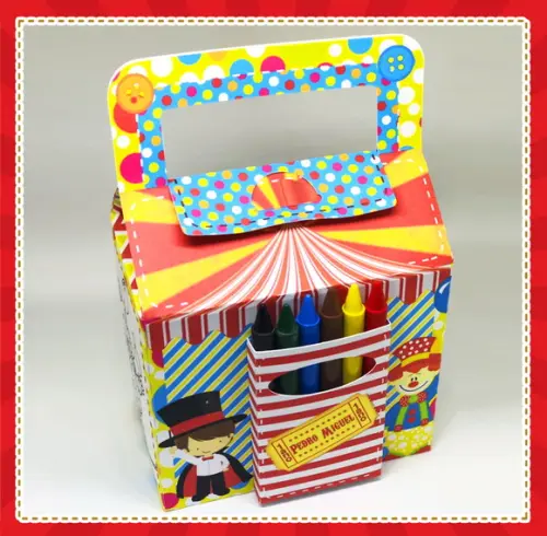 Maletinha de Lembrança para Colorir Circo