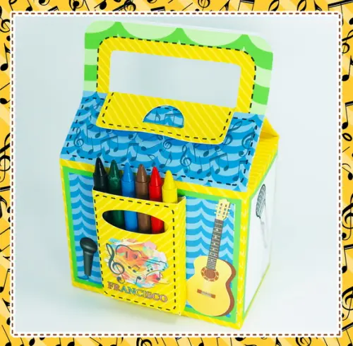 Maletinha para colorir Música