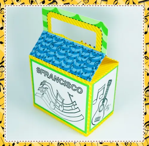 Maletinha para colorir Música