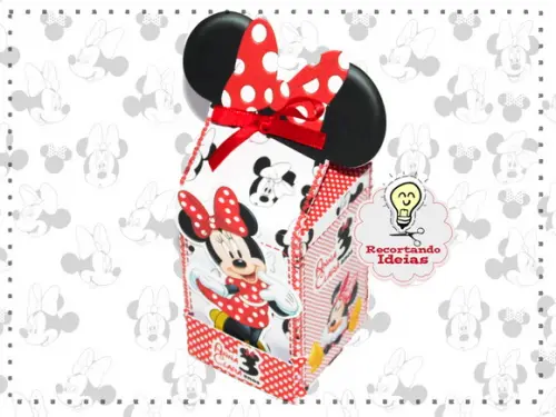 Minnie vermelha caixa milk - 10 unidades