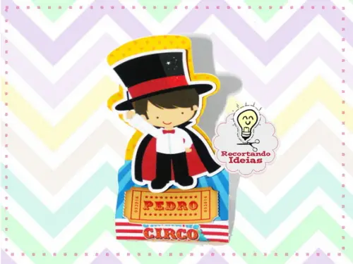 Porta Chocolate Circo - Mágico