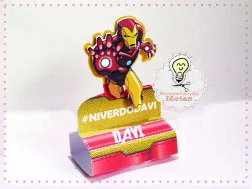 Porta Chocolate Duplo Homem de Ferro