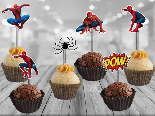 Topper Homem Aranha - 100 unidades