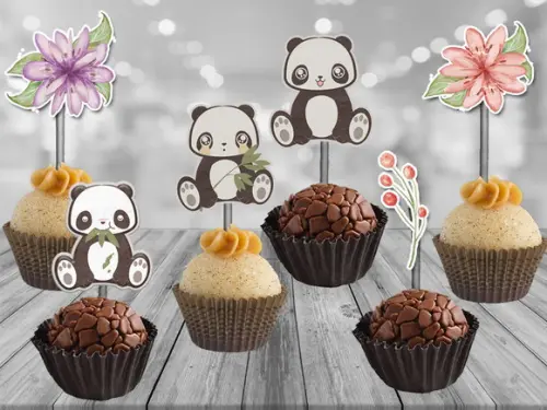 Topper Panda - 100 unidades