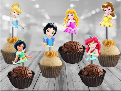 Topper Princesas Baby - 100 unidades
