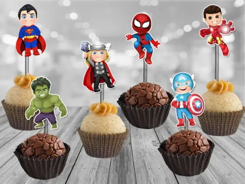 Topper Vingadores Baby - 100 unidades