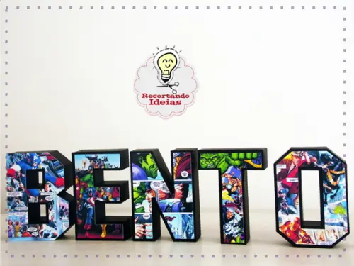 Vingadores letra 3d Scrap