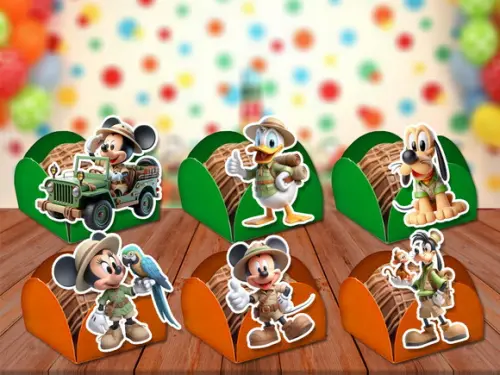 200 Forminhas para Doces Mickey Safari
