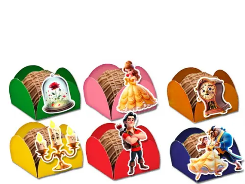 Forminhas de Doces a Bela e a Fera