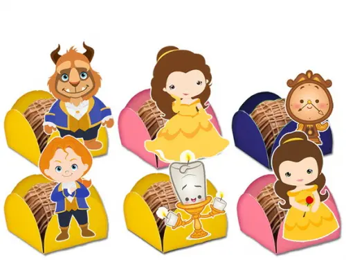 Forminhas para Doces a Bela e a Fera Baby Cute