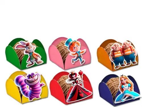 Forminhas para Doces Alice no País das Maravilhas