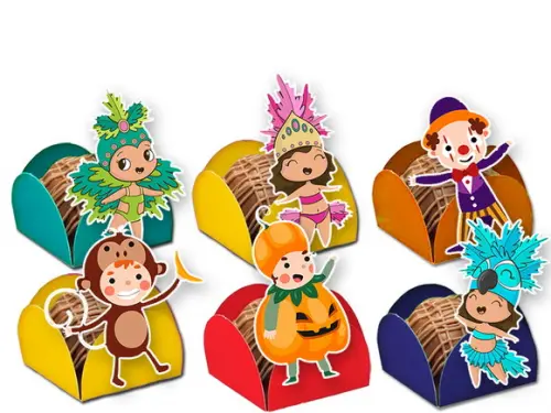 Forminhas para Doces Carnaval Fantasias Kids