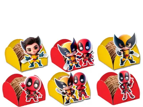 Forminhas para Doces Deadpool e Wolverine