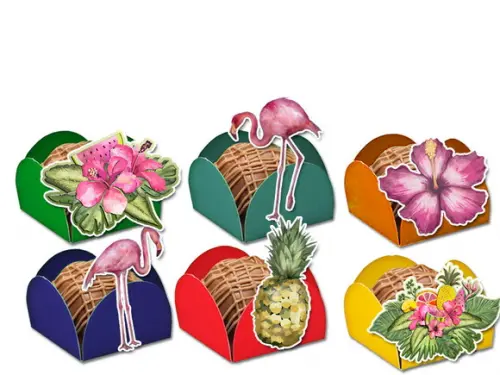 Forminhas para Doces Flamingos e Abacaxi - Tropical