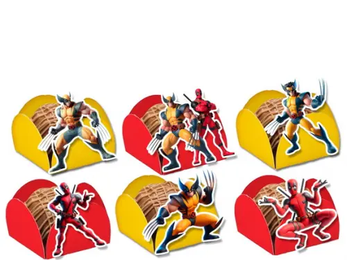 Forminhas para Doces Wolverine e Deadpool