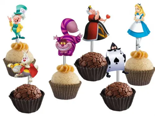 Topper para Docinhos Alice no País da Maravilhas