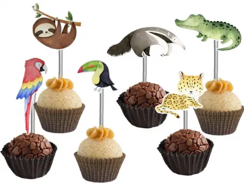 Topper para Docinhos Animais da Amazonia