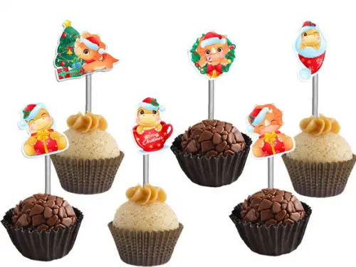 Topper para Docinhos Dinossauros Natal