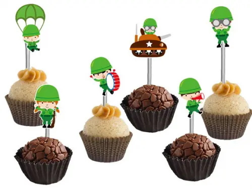 Topper para Docinhos Exercito