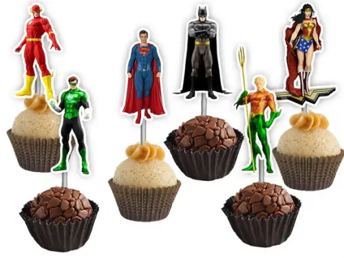 Topper para Docinhos Liga da Justiça