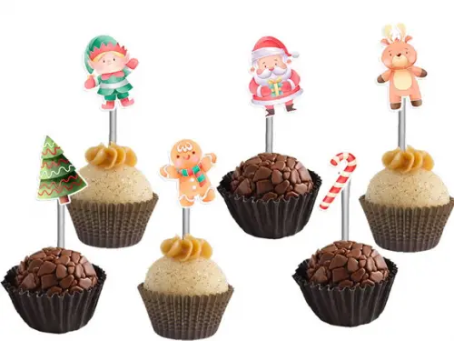 Topper para Docinhos Natal Aquarelado