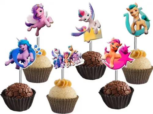 Topper para Docinhos My Little Pony Aquarela