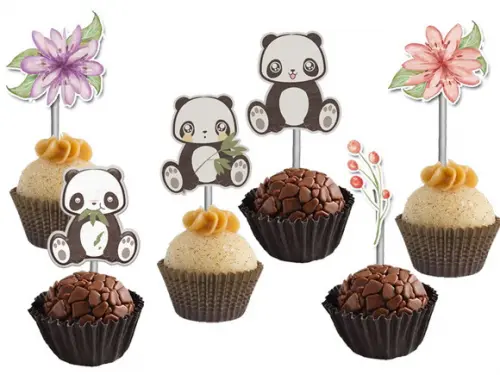 Topper para Docinhos Panda