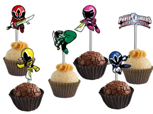 Topper para Docinhos Power Rangers Samurais