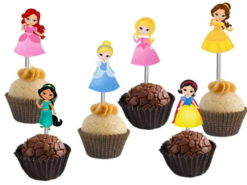 Topper para Docinhos Princesas Cute