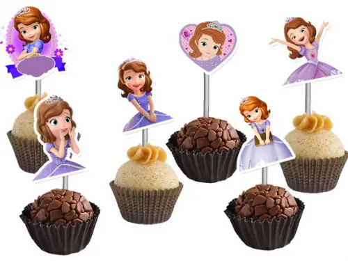 Topper para Docinhos Princesinha Sofia