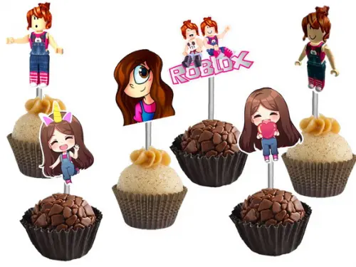 Topper para Docinhos Roblox Menina