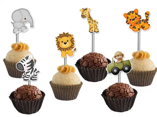Topper para Docinhos Safari