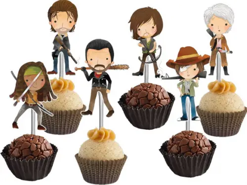 Topper para Docinhos The Walking Dead Aquarelado