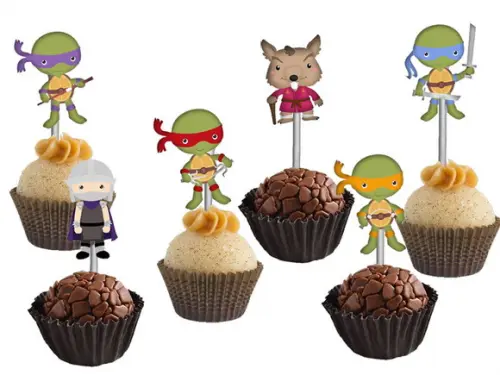 Topper para Docinhos Tartaruga Ninja
