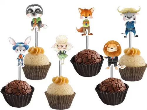 Topper para Docinhos Zootopia Aquarela