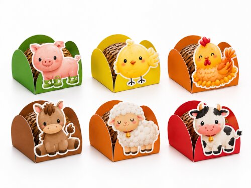 Kit 25 Forminhas para Doces Fazendinha Personalizadas | Festa Infantil | Prontas para Usar