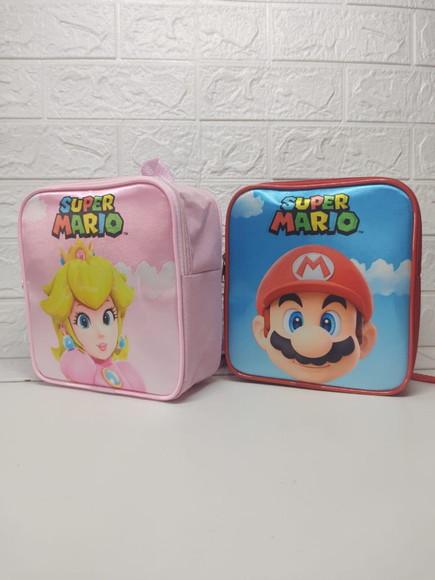 Mochila Quadrada Super Mario e Princesa Peach