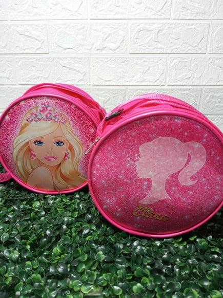 Bolsinha Cantil Redonda Personalizada Barbie