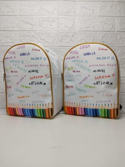 Mochila Personalizada Formatura Escolar Nomes das Crianças