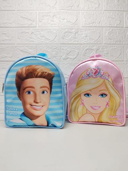 Mochilinha Personalizada Barbie e Ken