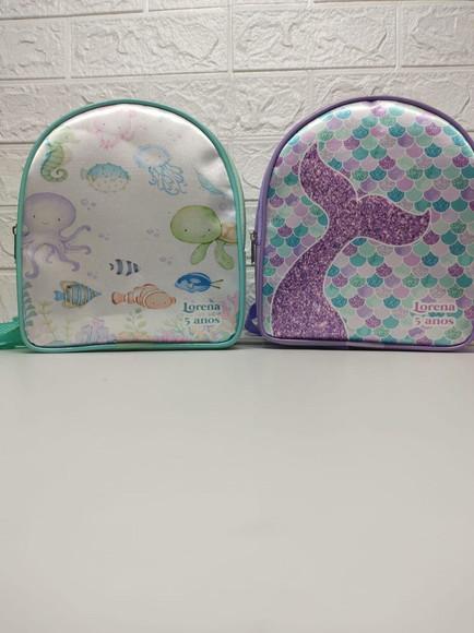 Mochila Sereia e Peixinhos