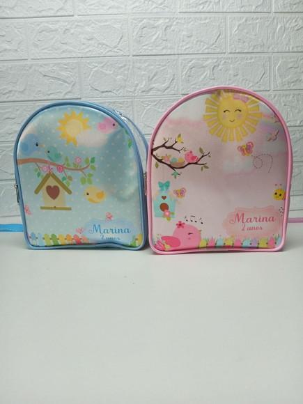 Mochilinha Transparente Costas Cristal Bosque Encantado