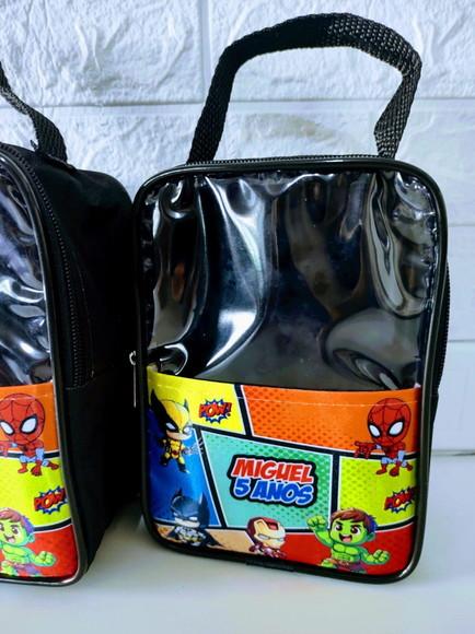 Bolsa com Visor Transparente Heróis