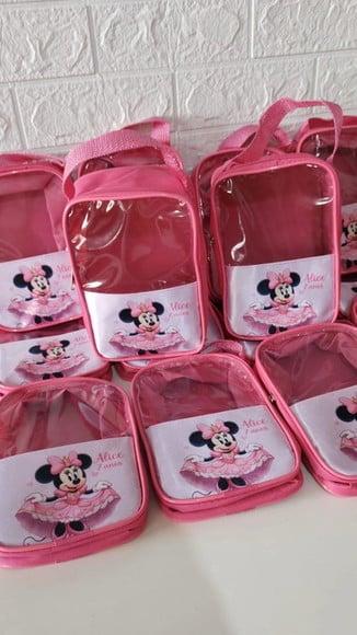 Bolsa com Alça e Visor Transparente Minnie