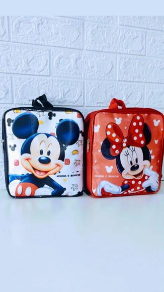 Mochila Quadrada Mickey e Minnie
